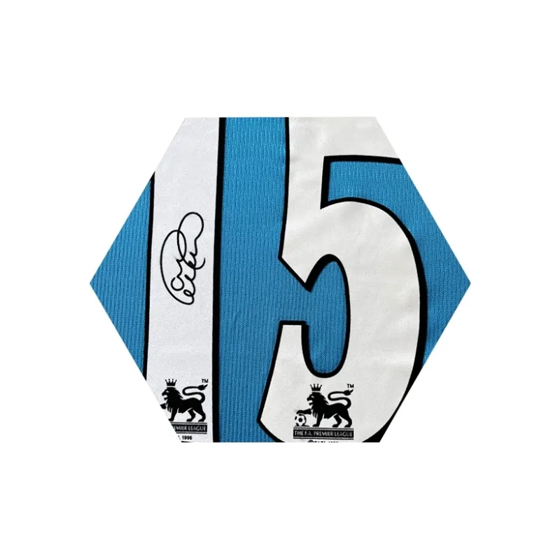 Three For 00-01 Manchester City Alf-Inge Haaland Father Hand-Signed Jersey With SA Certificate Framed-2