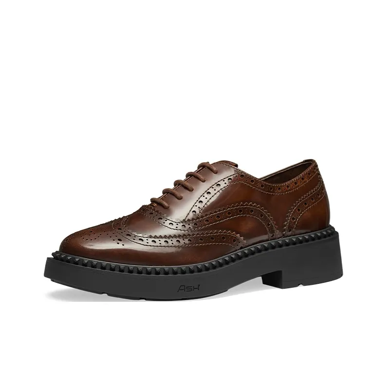 ASH MERCER Collection British Vintage Chunky Heel Unlined Shoes Women's-6