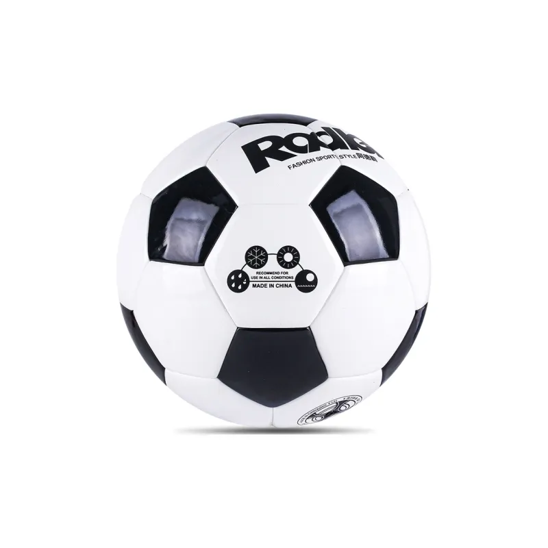 RADLER Size 4 Soccer PU Machine Stitched Soccer Ball Unisex Black White-5