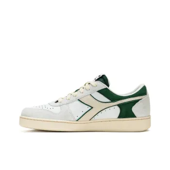 Diadora Anti Slip Wear Resistant Low Top Skateboard Shoes Men's White Gray
