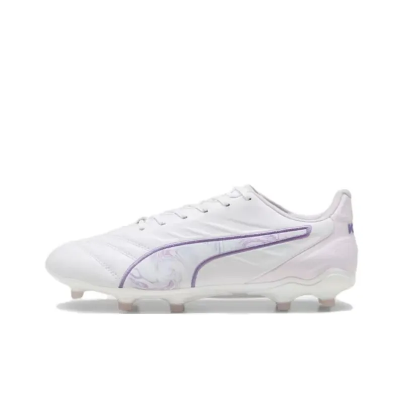 PUMA King Pro Soccer Shoes Women's Low-Top White/Purple-0