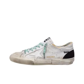 Golden Goose Super-Star Canvas White Black Ice Blue