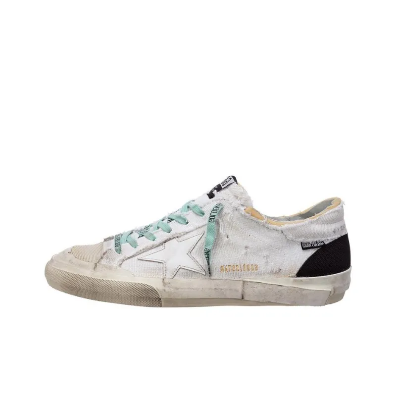 Golden Goose Super-Star Canvas White Black Ice Blue-0