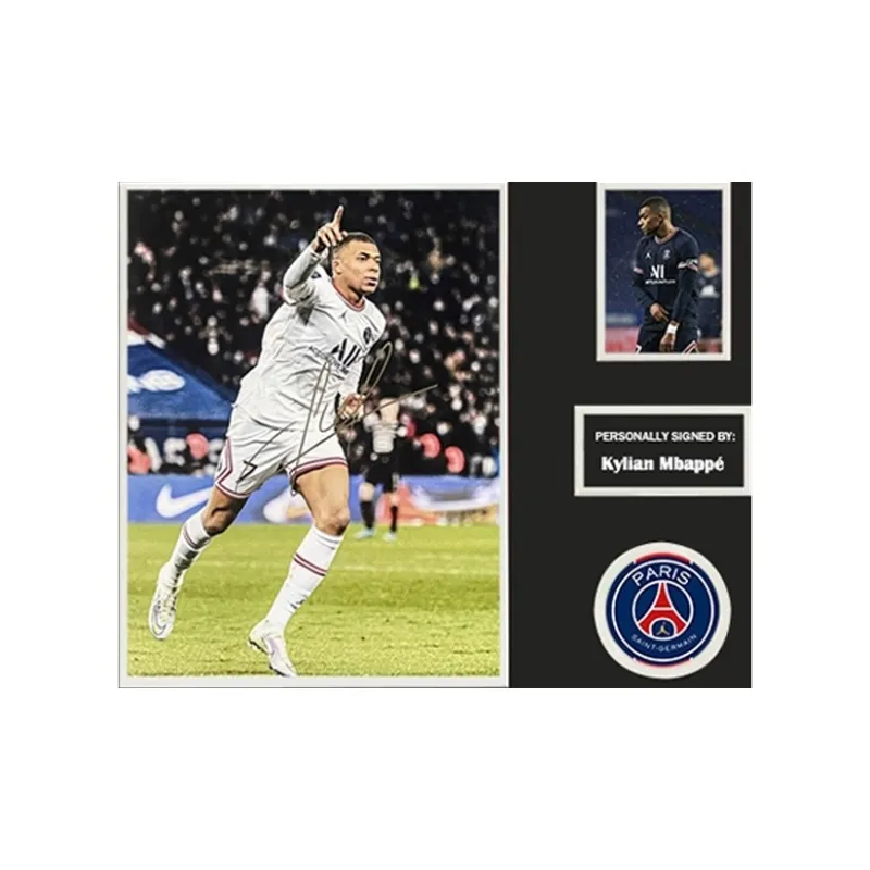 Three For Collection Mbappé Signed In Person Framed Photo Includes SA Certificate Paris Saint-Germain PSG-2