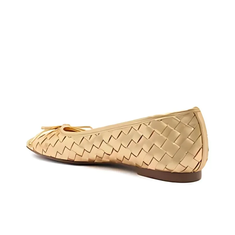 Schutz Arissa Metallic Ballerina Shoes-4