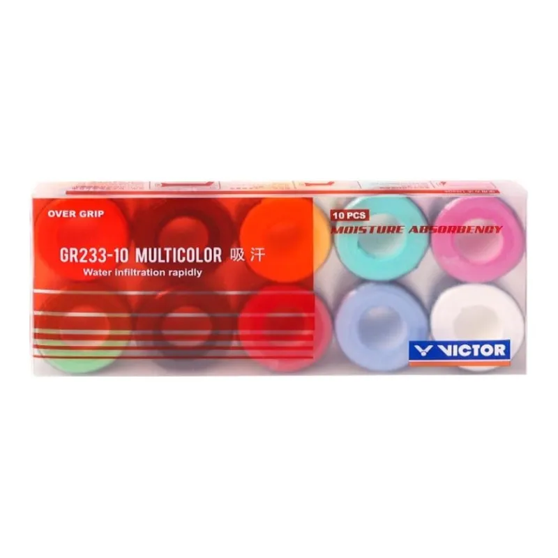 VICTOR Badminton Grip Tape Polyurethane Thin 10 Pack Mixed Color-4