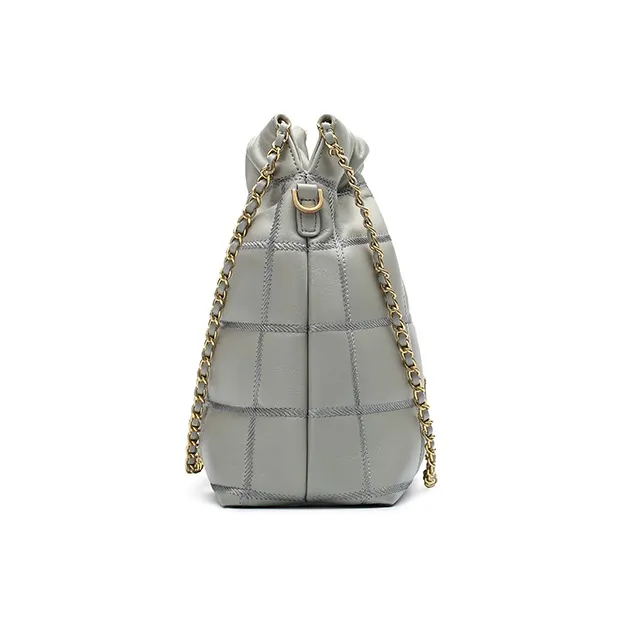 Montagut Sheepskin Shoulder Bag, Chain Bag, Underarm Hobo Bag Regular Women's Stone Gray/Acorn/Ice Coffee/Lilac-4