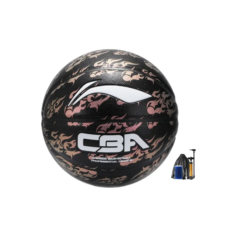 LiNing CBA Collection PU Basketball Black Size 7 Match Unisex-15