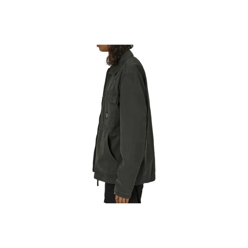 STONE ISLAND Logo Patch Zipped Overshirt-3