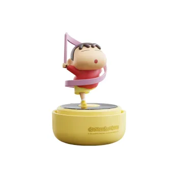 ROCK Crayon Shin Chan Solar Self Rotating Cute Plush Self Rotating Bedroom Desktop Chibi Figures