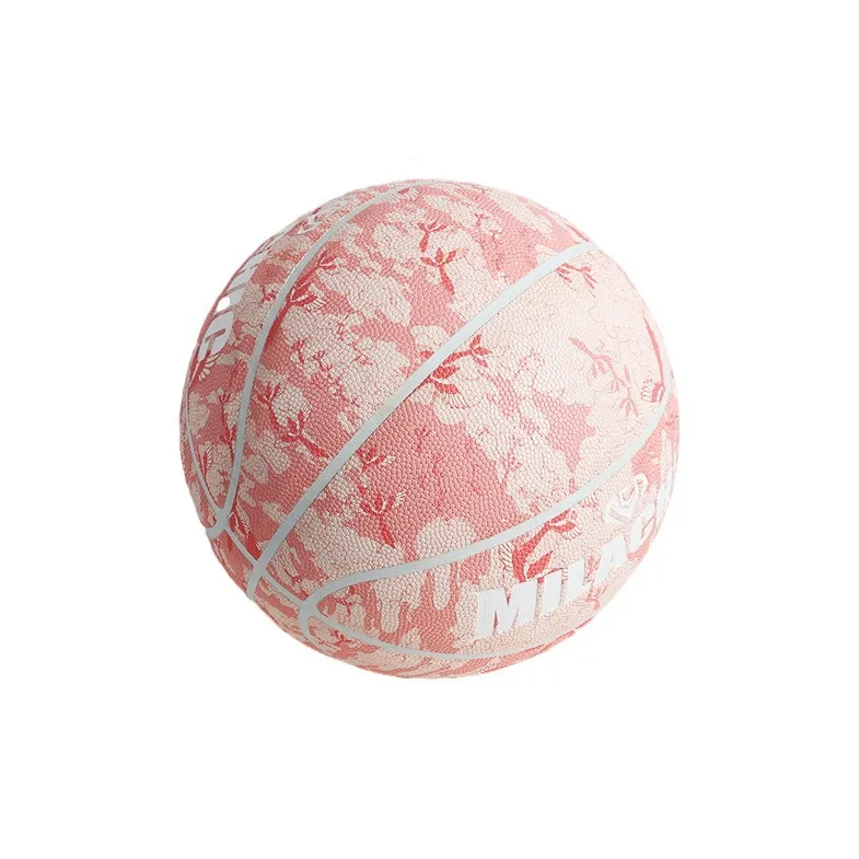 MILACHIC PU Basketball Cherry Blossom Pink Size 7 Training Unisex-6