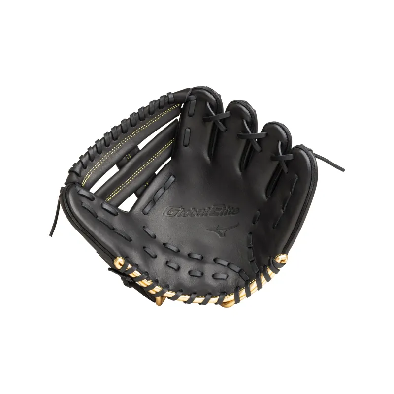 Mizuno Baseball Gloves Catcher's Glove Top Grain Cow Leather Unisex Black Gold-4