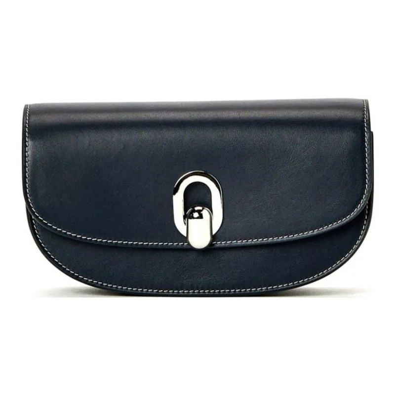 SAVETTE Tondo Crescent Leather Crossbody Bag-0