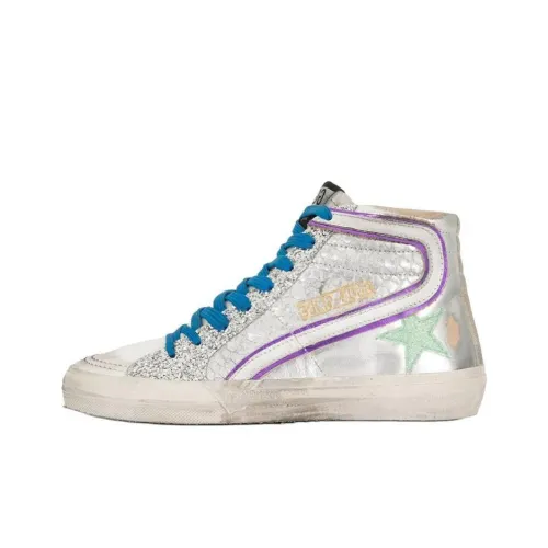 Golden Goose Slide Skateboard Shoes Women's High-Top Multicolor