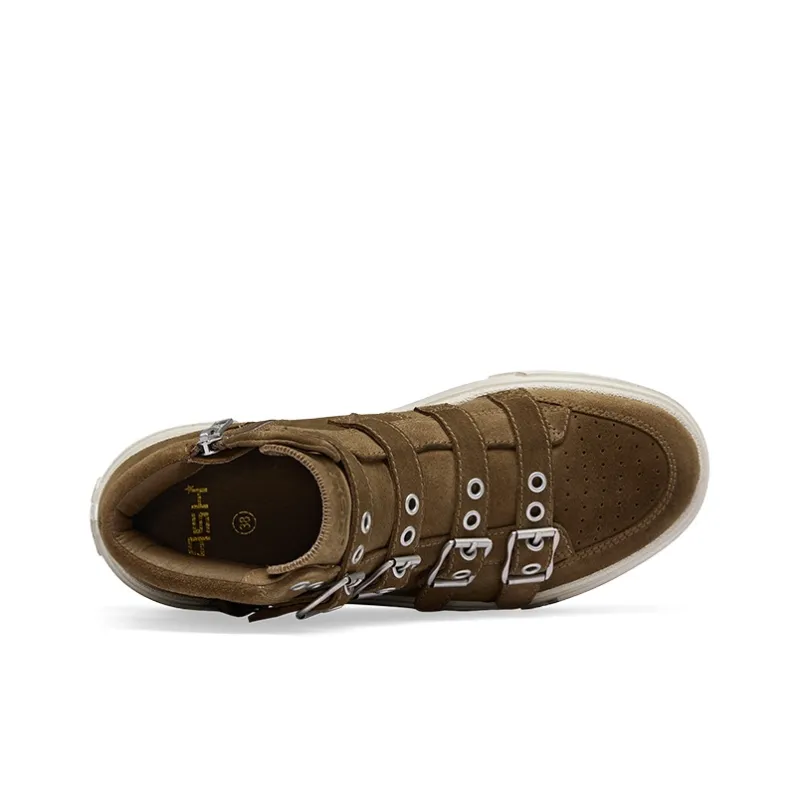 ASH STARMOON BUCKLE Collection High-Top Genuine Leather Platform Casual Platform Shoes Casual Shoes Women's-14
