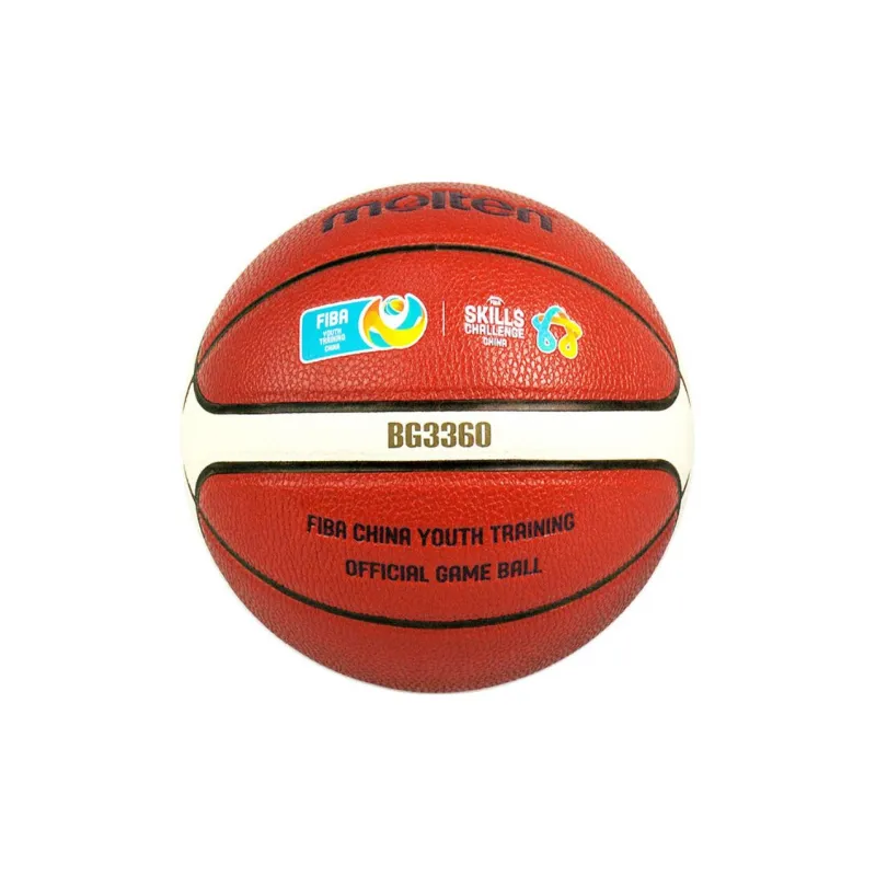 Molten PU Basketball Brown Red Yellow Ball Size 4 Training Match Kids'-2