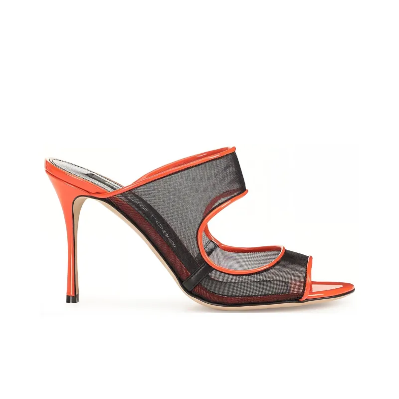 SERGIO ROSSI Mesh Detail Open-toe Pumps-1