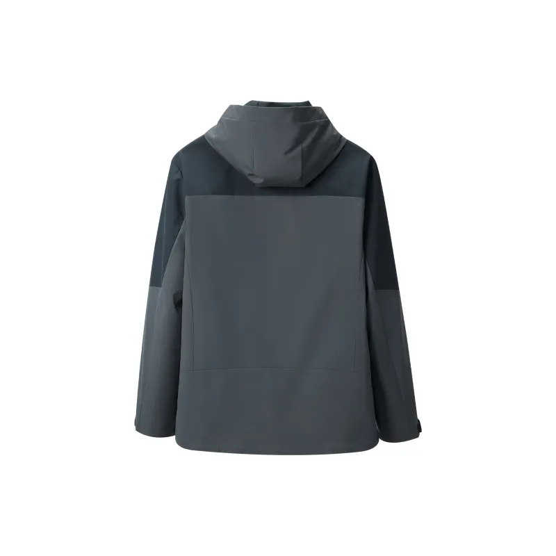 HLA Jackets Men Dark Gray Splicing T8-1