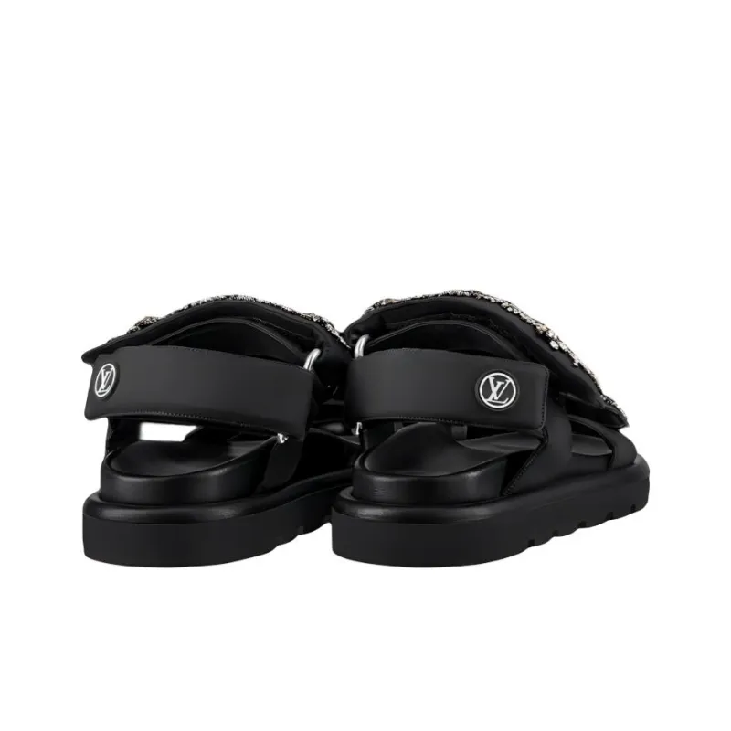 LOUIS VUITTON Pool Pillow Comfort Stylish Sandal Women's Black-4