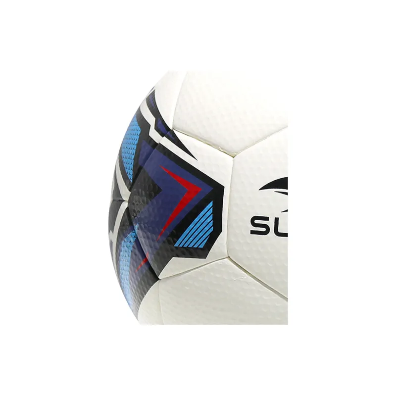 SUNAIS Size 5 Soccer PVC Hand Stitched Soccer Ball Unisex White Blue-4