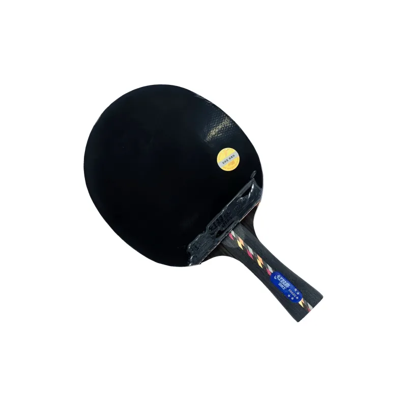 DHS R5002C Ping Pong Paddles Unisex All Wood With Carbon Fiber Black Red-2