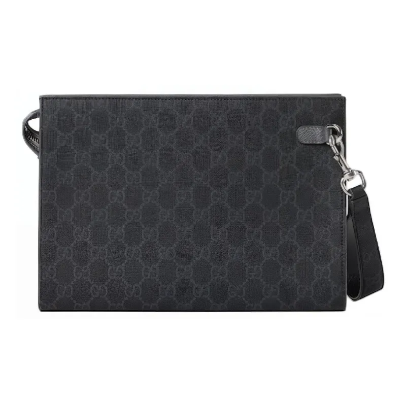 GUCCI Gg Detailed Zipped Clutch Bag-3