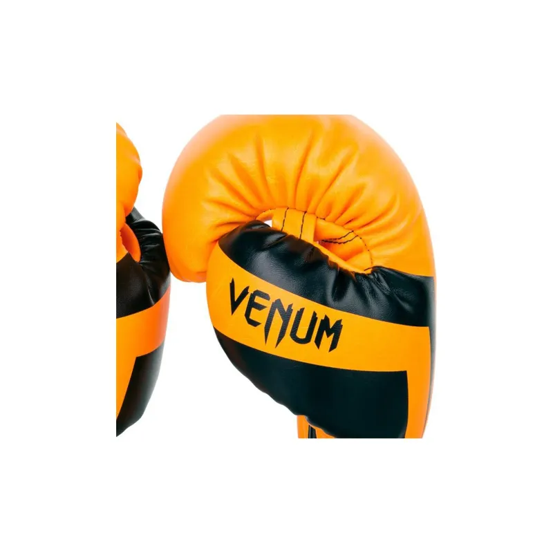 VENUM Venom ELITE Collection Boxing Gloves Leather Training Kids' Orange-3