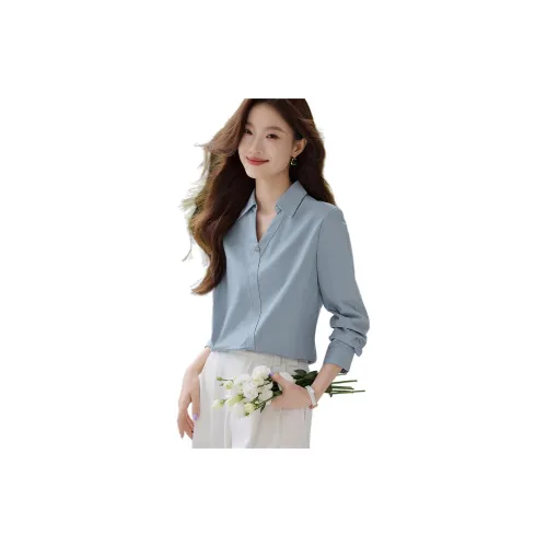 Mo Han Yi Mei Shirts Women's Light Blue