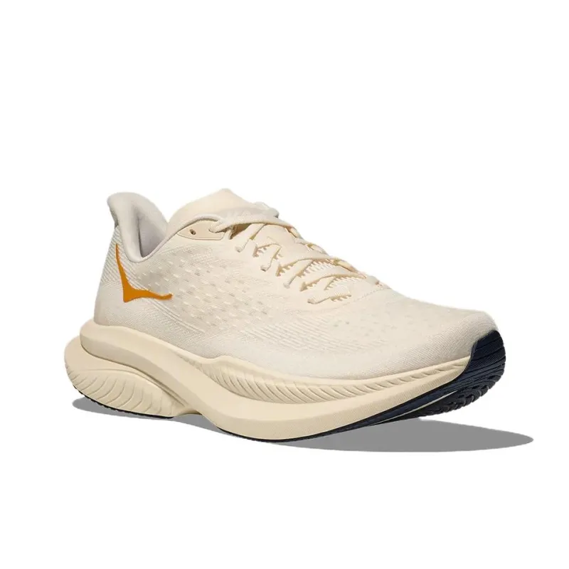 HOKA ONE ONE MACH 6 Anti Slip Wear Resistant Low Top Running Shoes Men's Beige-3