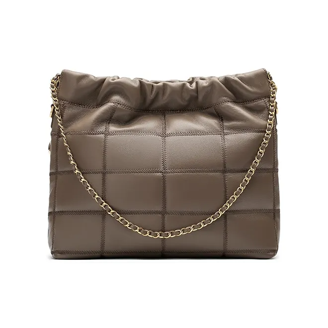 Montagut Sheepskin Shoulder Bag, Chain Bag, Underarm Hobo Bag Regular Women's Stone Gray/Acorn/Ice Coffee/Lilac-6