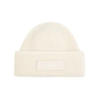 Jacquemus Logo Patch Ribbed Beanie
