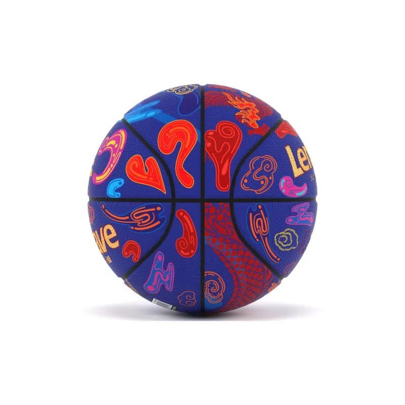 LENWAVE PU Basketball Blue Black Red Match Training Size 7 Training Unisex-3