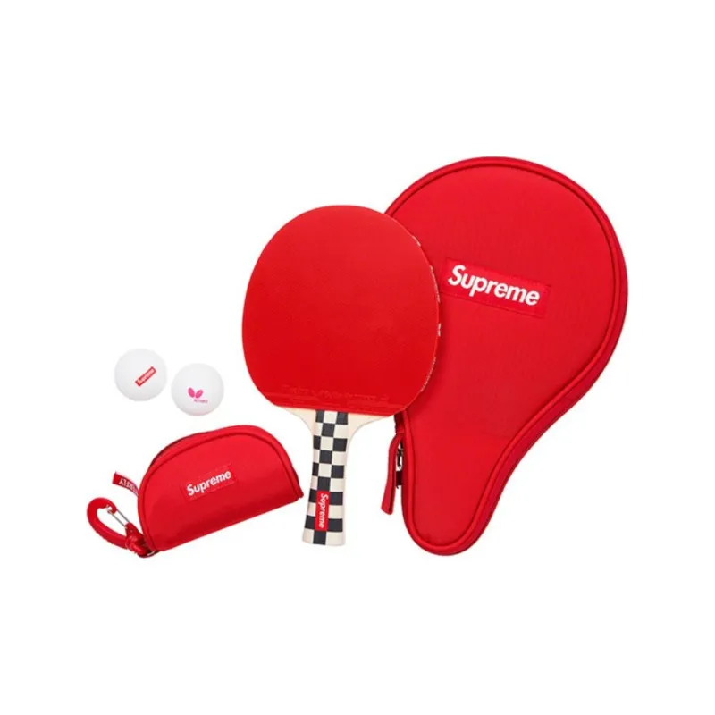 Supreme FW19 Ping Pong Paddles Red Clothing Sets-2