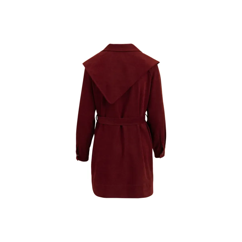 Olrain Long Sleeved Dress Women's Dark Red-1