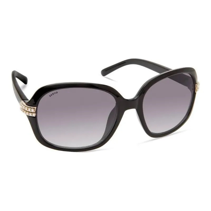 GUESS Resin Square Sunglasses Women's Black-1
