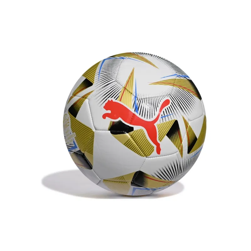 PUMA Size 5 Soccer Unisex White Gold-5