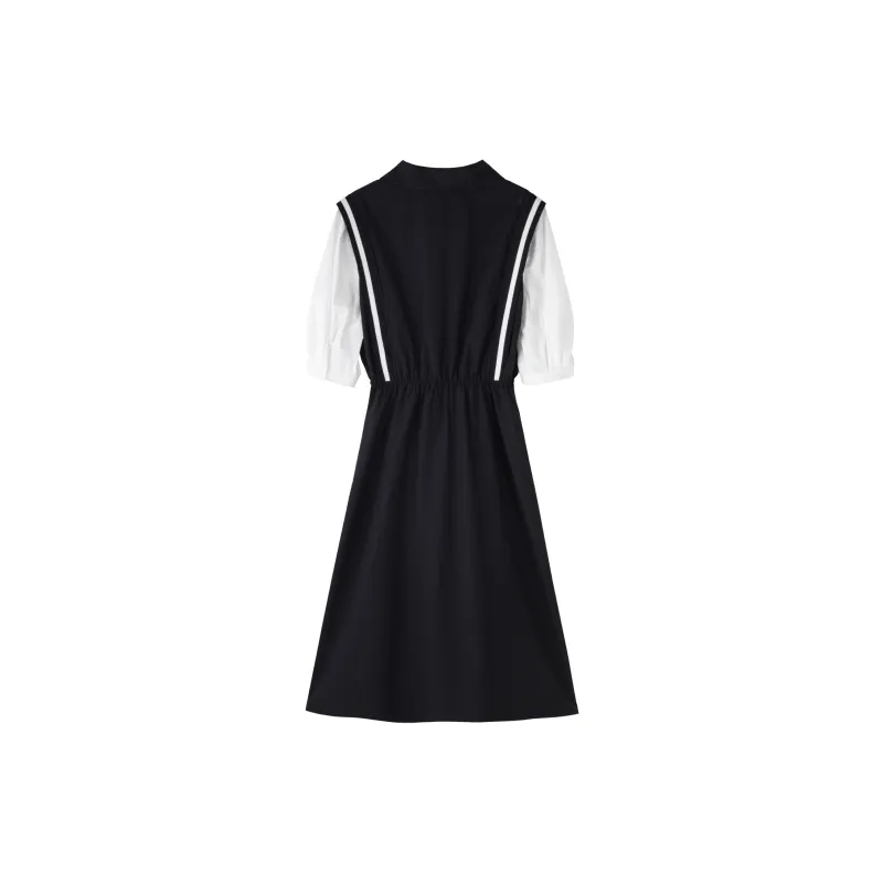 BASIC HOUSE Short-Sleeved Dresses Women's Black-1