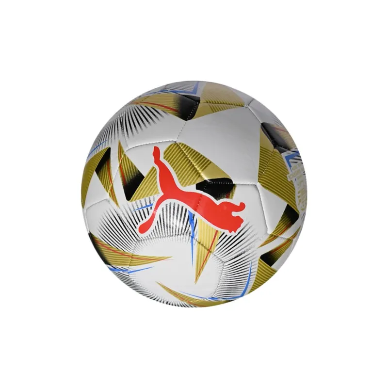 PUMA Size 5 Soccer Unisex White Gold-4