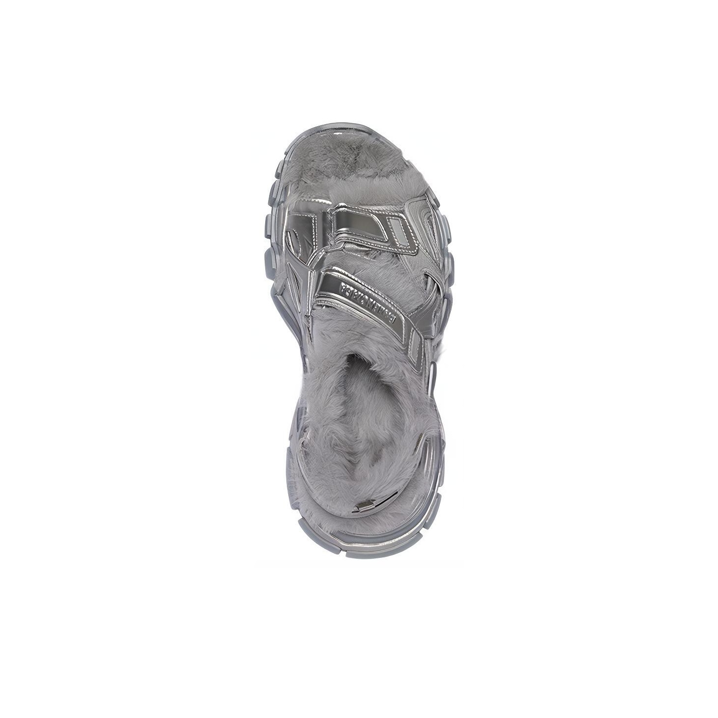 【BALENCIAGA】Track Fake Fur サンダル トラックサンダル Balenciaga Track Sandal Fake Fur Black - POIZON