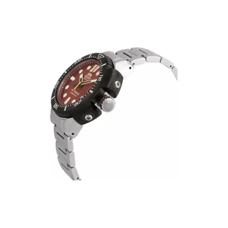 ORIENT Automatic Mechanical Movement Stainless Steel Strap Watch 45mm Men's Watches Red Watch Dial-1