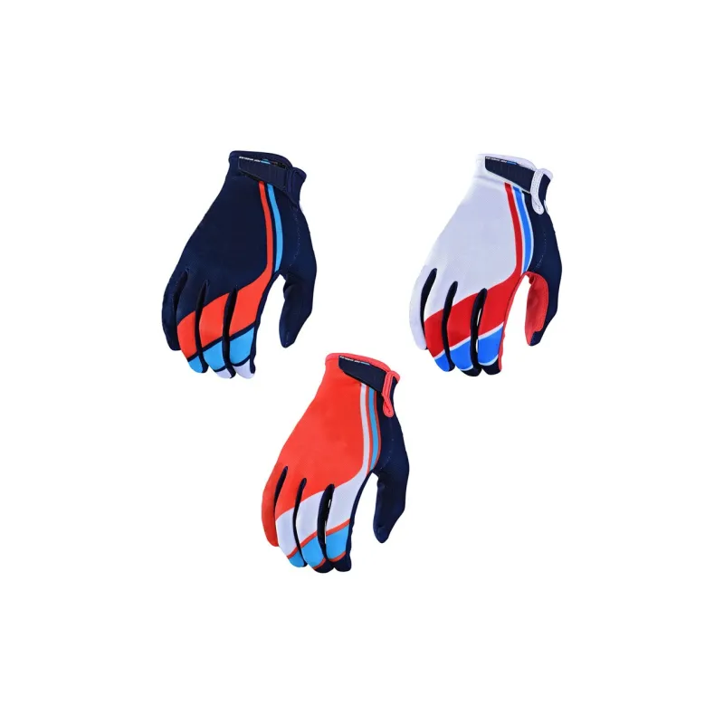 GXT Riding Equipment Cycling Glove Unisex Palm Microfiber Back Of Hand Twill White Red Black-2