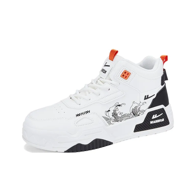 WARRIOR Skateboard Shoes Men High Top White-1
