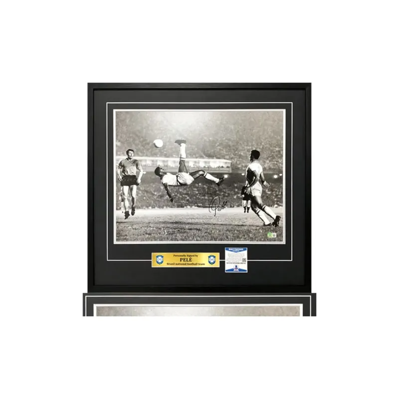 Huayitaojin Football Fan Supplies Comes With Beckett BAS Certificate Of Authenticity Professionally Framed-1