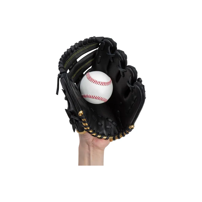 Mizuno Baseball Gloves Catcher's Glove Top Grain Cow Leather Unisex Black Gold-3