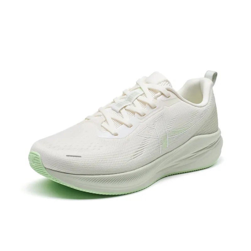 XTEP Speed 5.0LITE Wear-Resistant Slip-Resistant Low-Top Running Shoes Women's Sail White Enamel Green-1