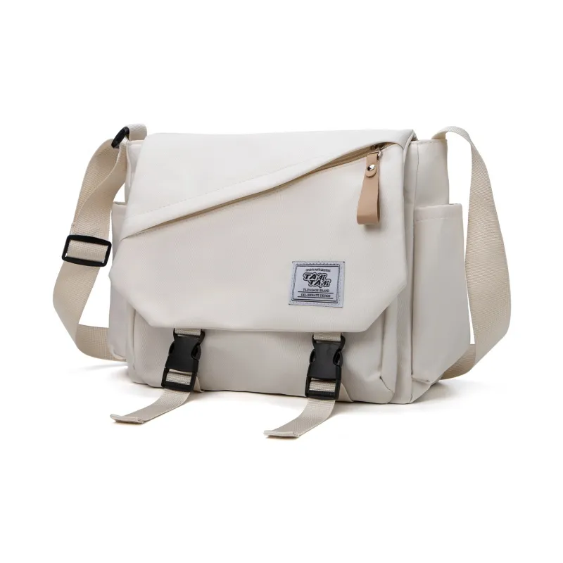 TAKI Commute Travel Lightweight Trendy Versatile Student Crossbody Bag Shoulder Bag Unisex Black/White/Red-16