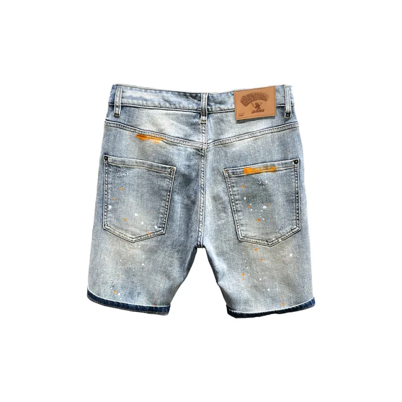 SANTASTIC Denim Shorts Men's Blue-1