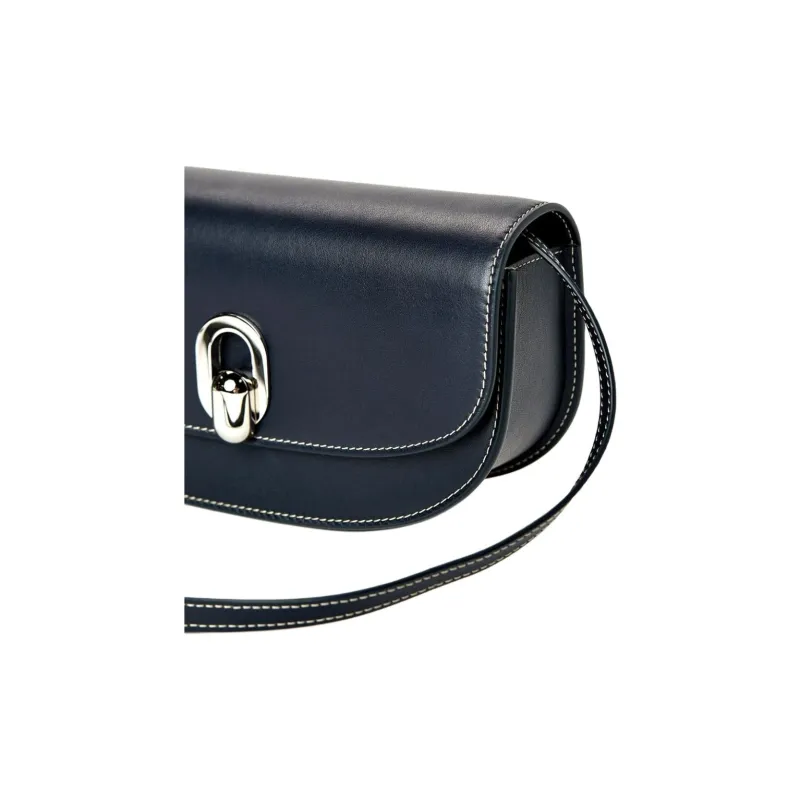 SAVETTE Tondo Crescent Leather Crossbody Bag-3