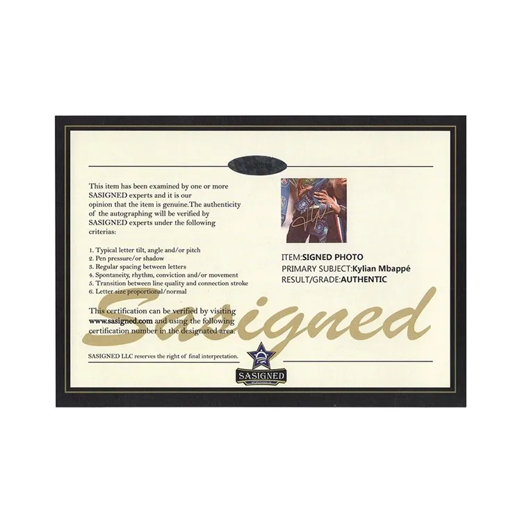 Three For Paris Saint-Germain Mbappé Signed Soccer Apparel Jersey With SA Certificate Framed Collection-2