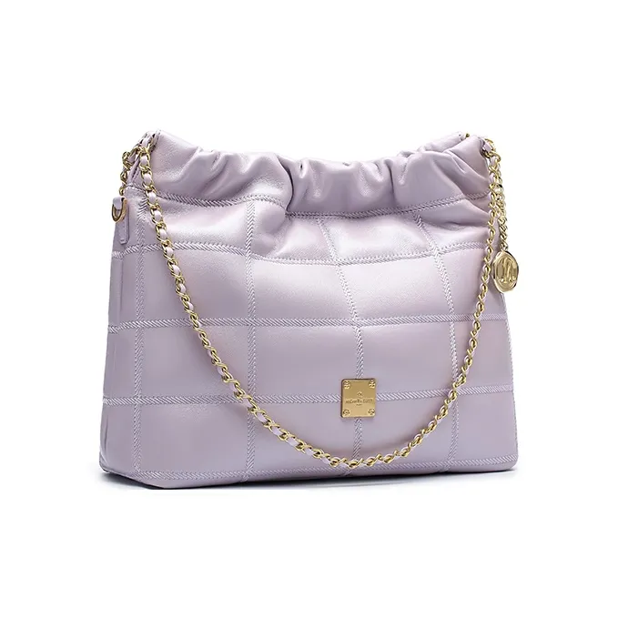 Montagut Sheepskin Shoulder Bag, Chain Bag, Underarm Hobo Bag Regular Women's Stone Gray/Acorn/Ice Coffee/Lilac-18